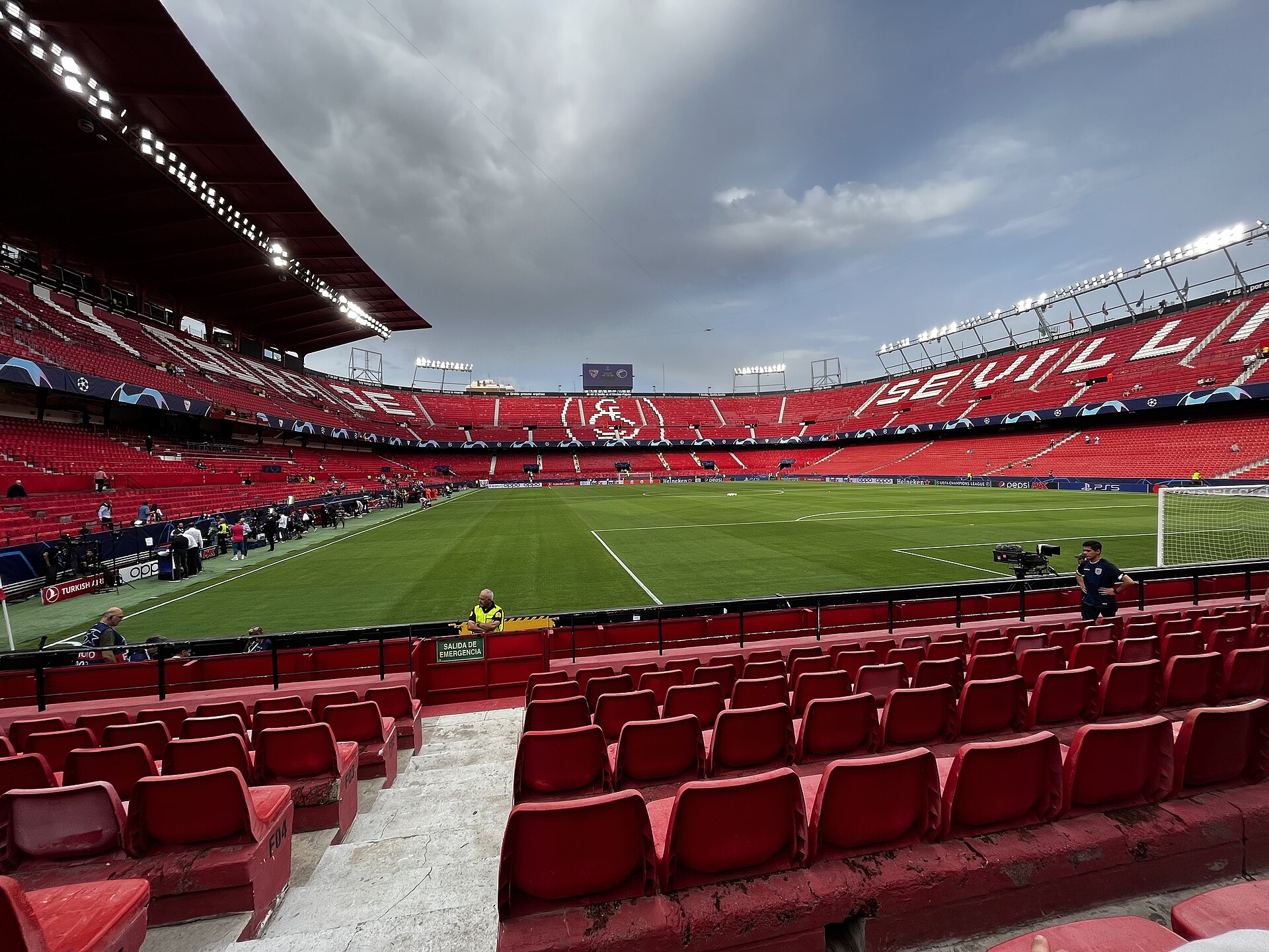 Tribunes van het Estadio Ramón Sánchez-Pizjuán van Sevilla FC